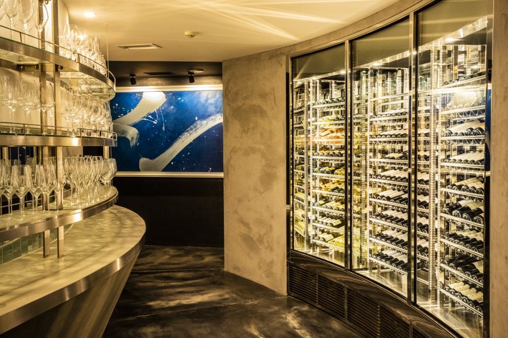 Silver wine cellar