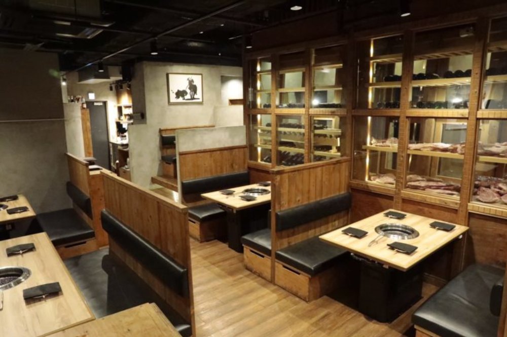 Chairs and tables with grill