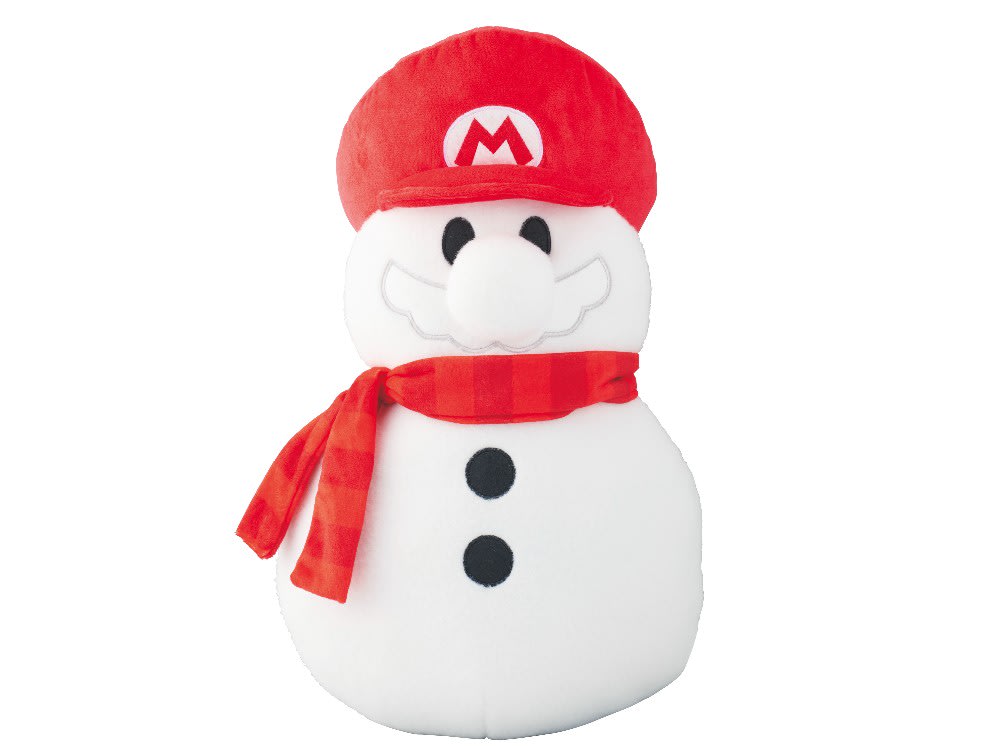 USJ マリオの雪だるまのクッション