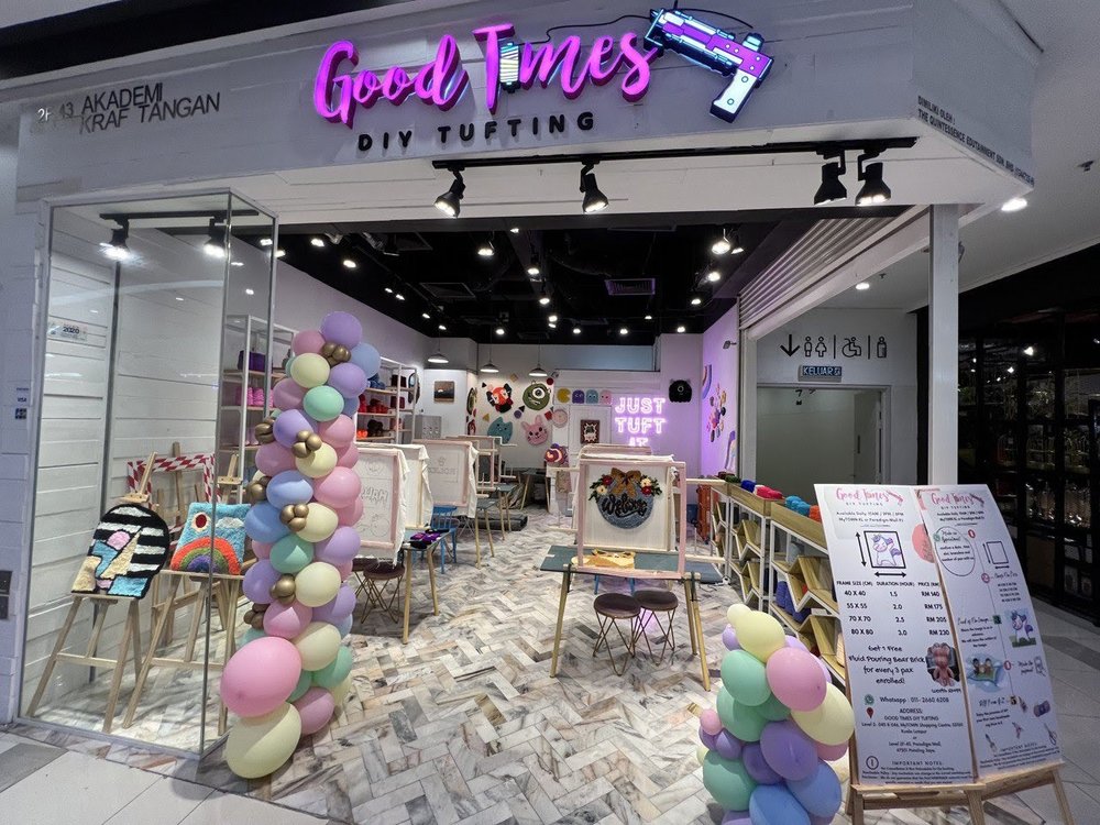 goodtimes diy studio mytown paradigm mall tufting affordable best workshop studio kl 