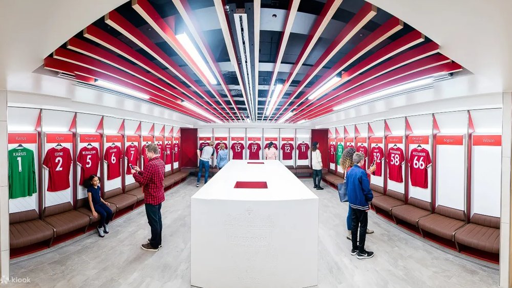 Liverpool Anfield Stadium locker room