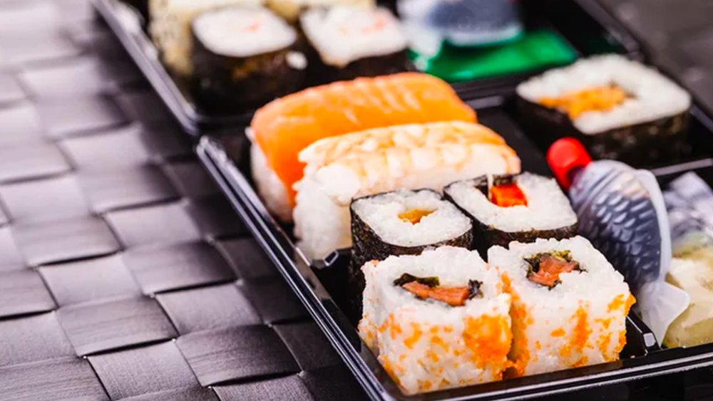 A perfectly balanced meal of sushi bento!