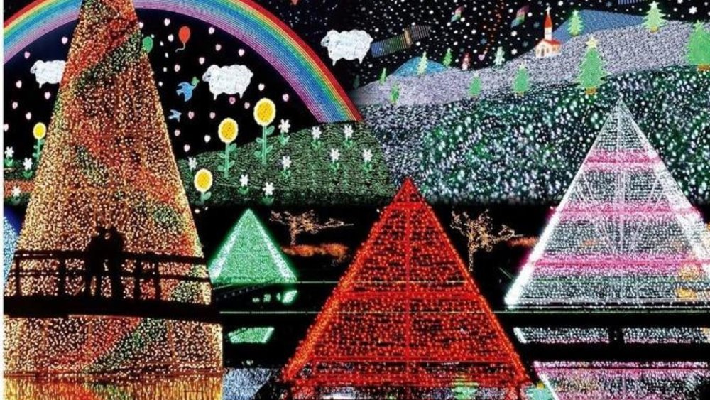 Experience a one-of-a-kind light show here at Ashikaga Flower Park.