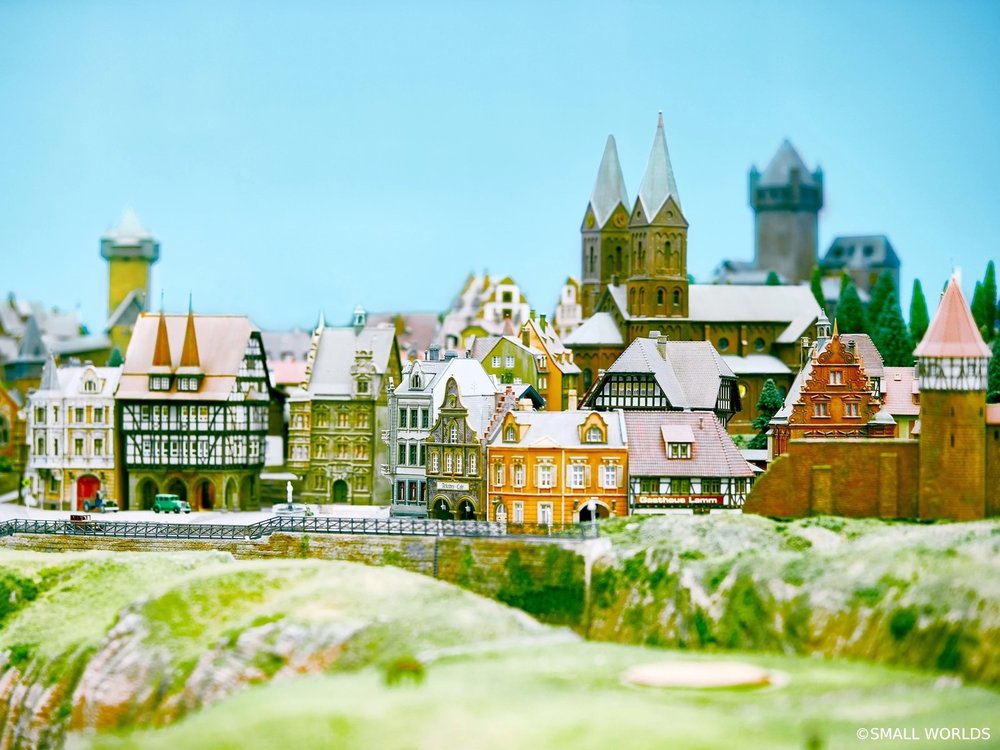 A colorful miniature village