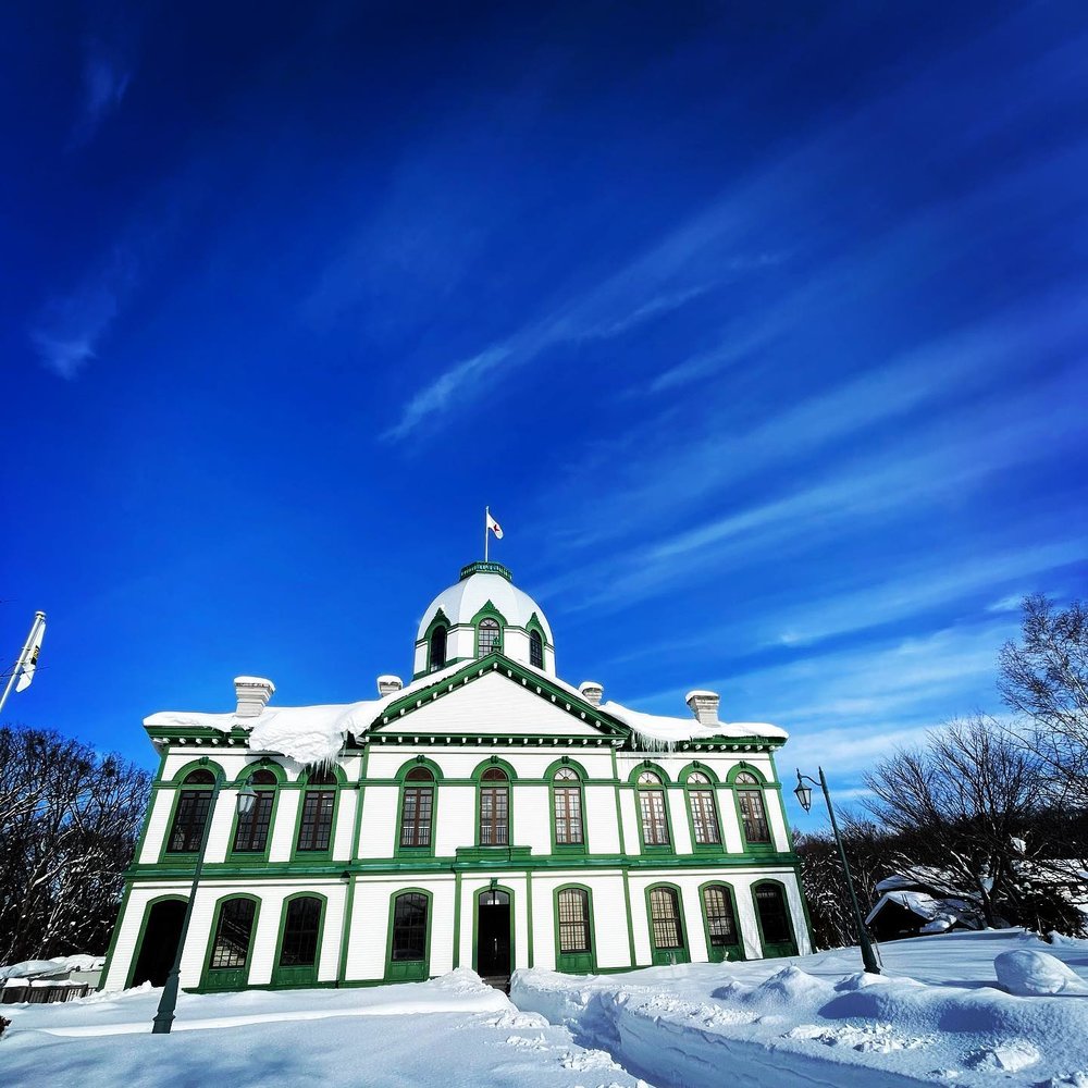 White and green house