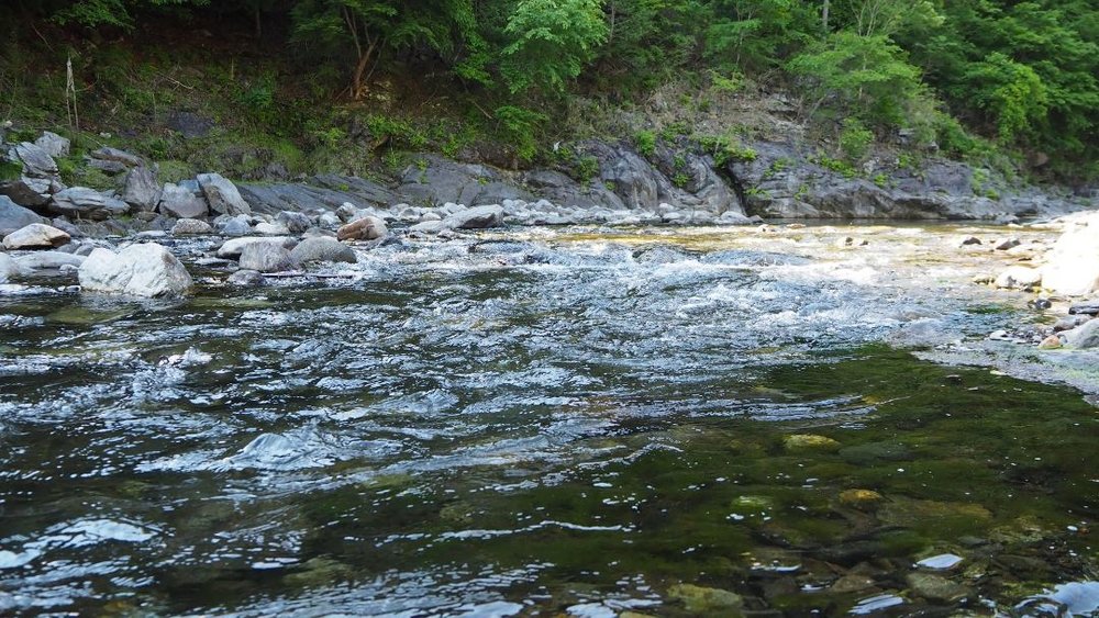 秩父温泉　大自然の中の川