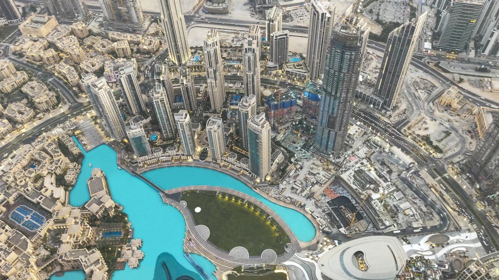 aerial view of Dubai