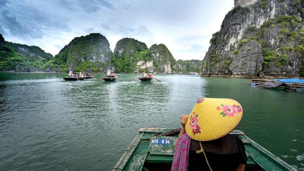 sailing in Halong Bay in Vietnam
