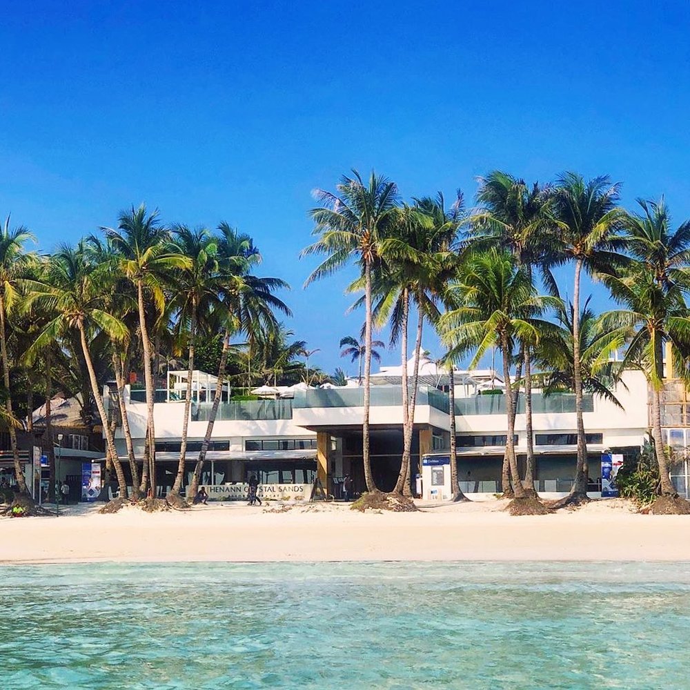 Beachfront view of Henann Crystal Sands Resort