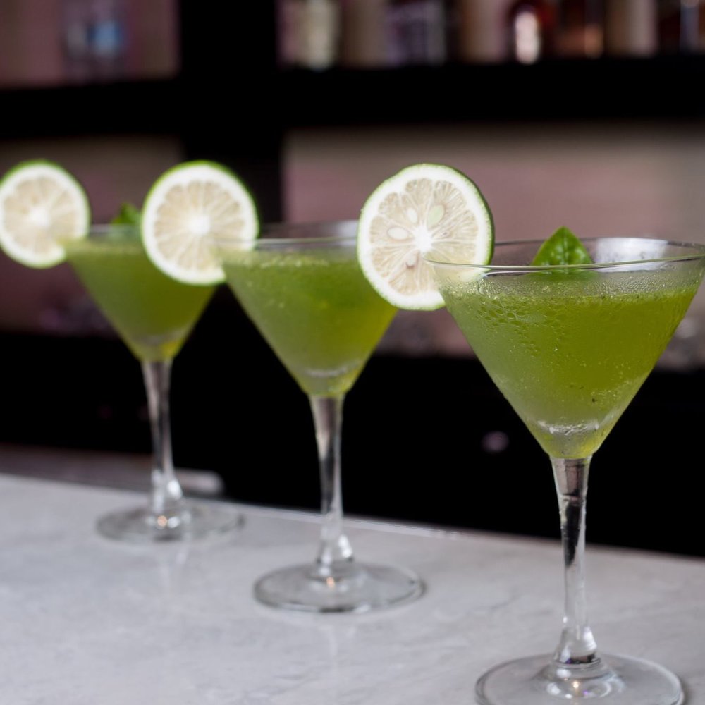 Three green drinks