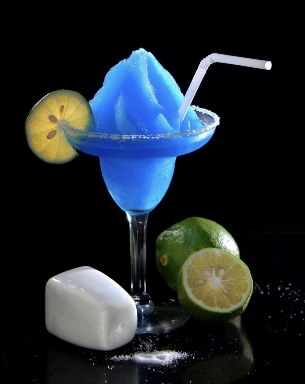 Black background with salt