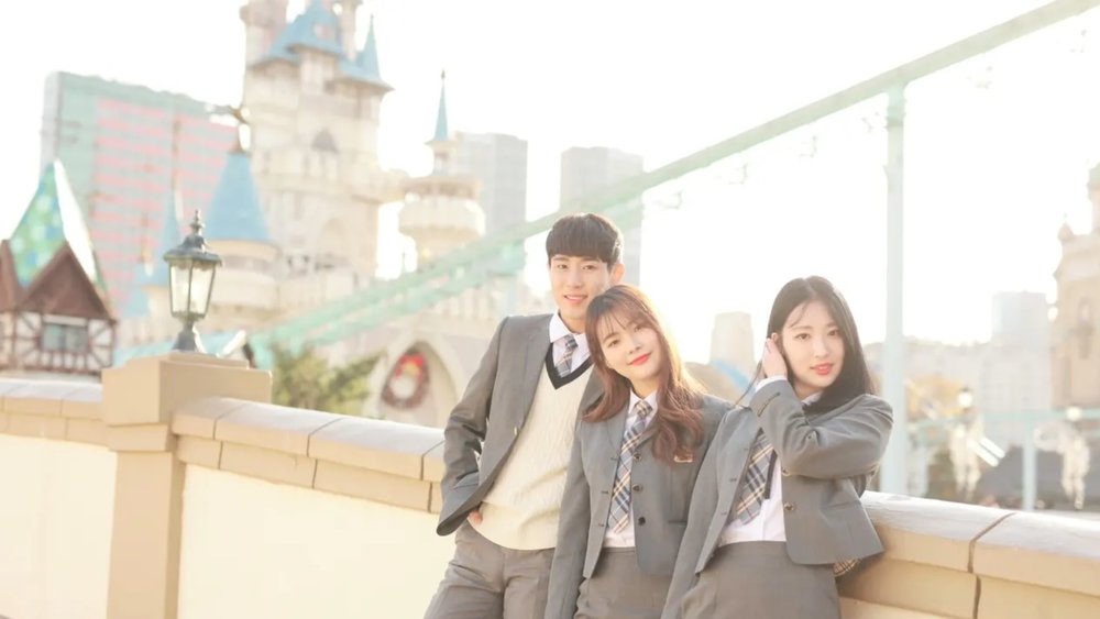 friends wearing cute Korean-style uniforms