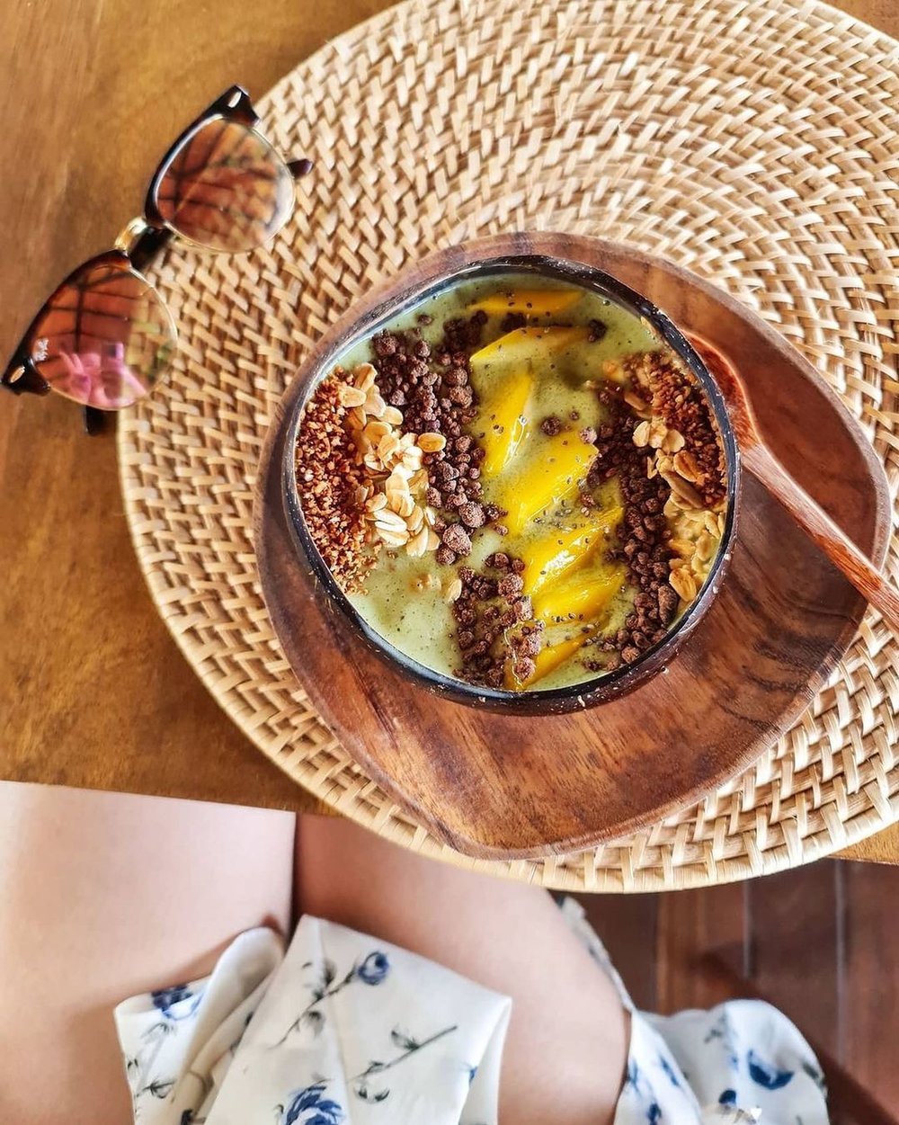 plates made of wood and coconut shell