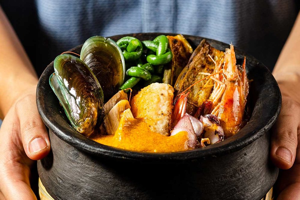 pot full of ingredients