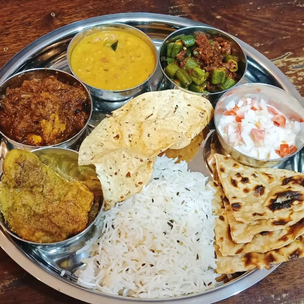 Biryani in one big plate