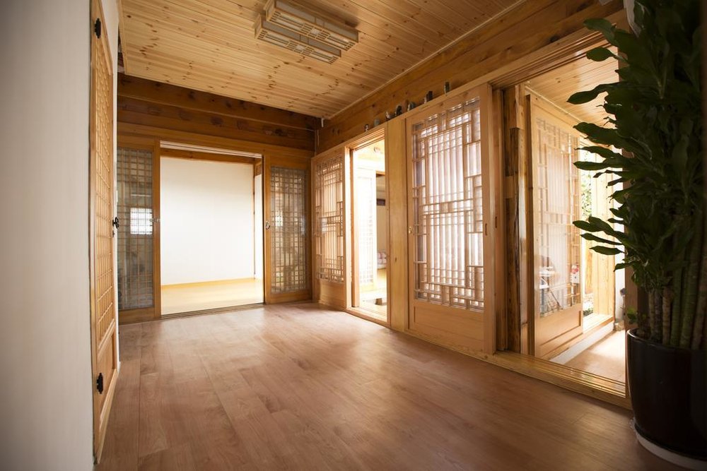 Wooden wall and ceiling
