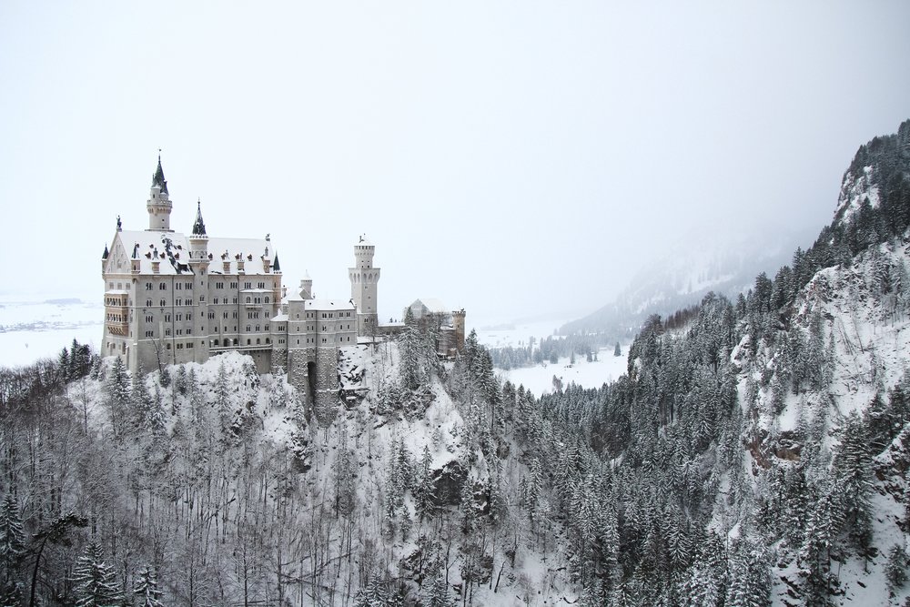 Neuschwanstein Castle in Germany best winter destination to travel to