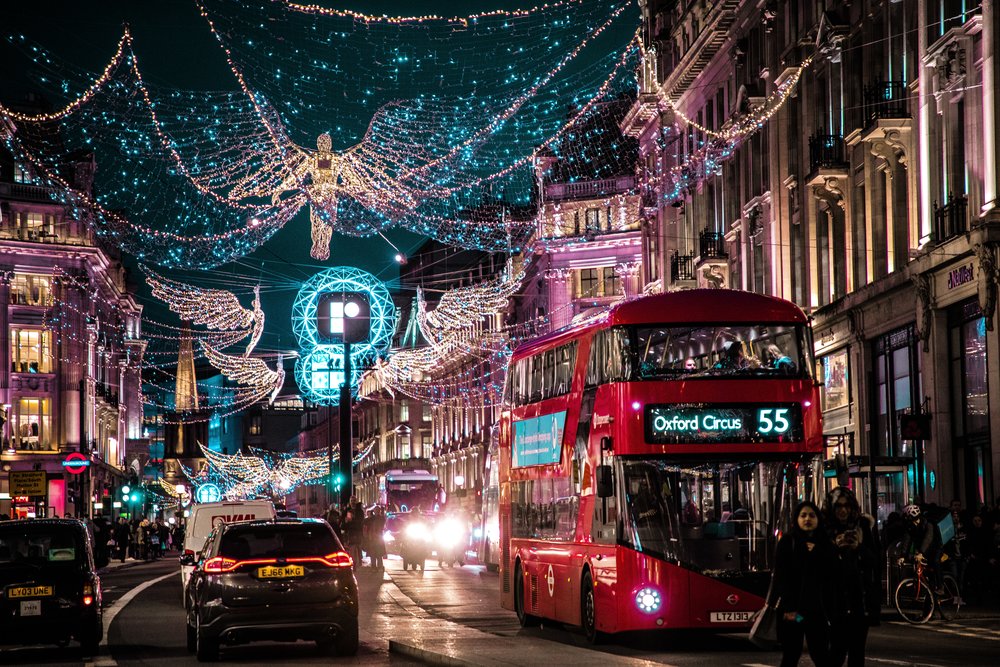 Regent Street in London best winter destination to travel to