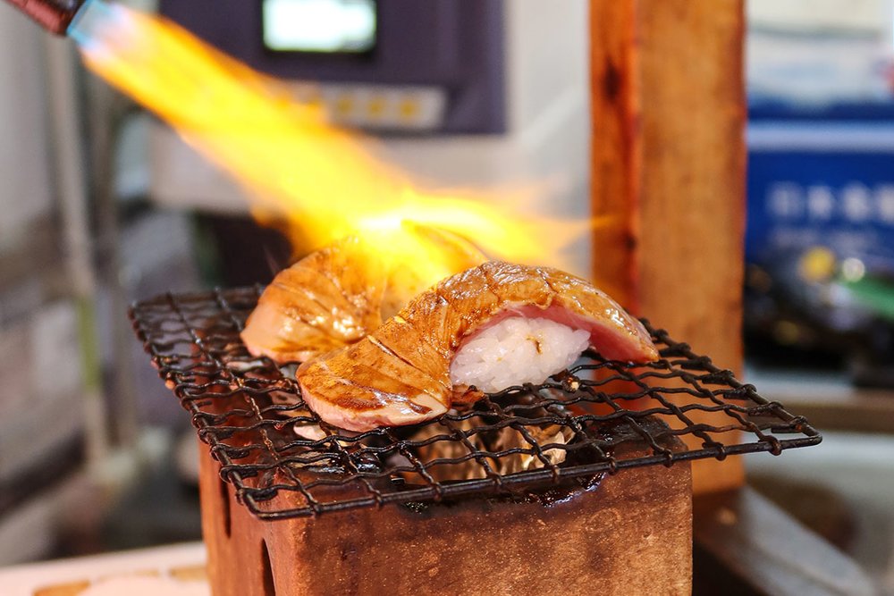 Kuromon Ichiba Market Tuna Sushi