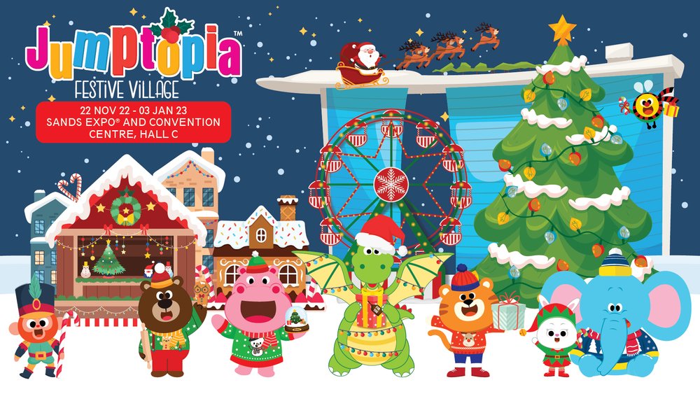 Jumptopia: Festive Village invitation banner