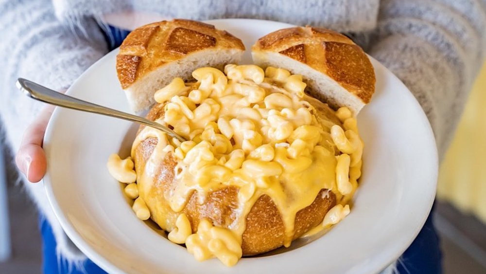 Mickey Mouse Mac and Cheese for breakfast? Yes please! Credits to @labreabakerydowntowncafe on Instagram