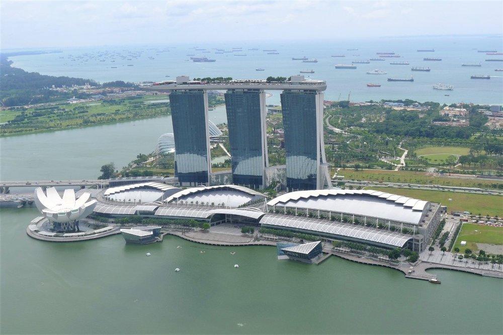 マリーナベイサンズ 建物鳥瞰