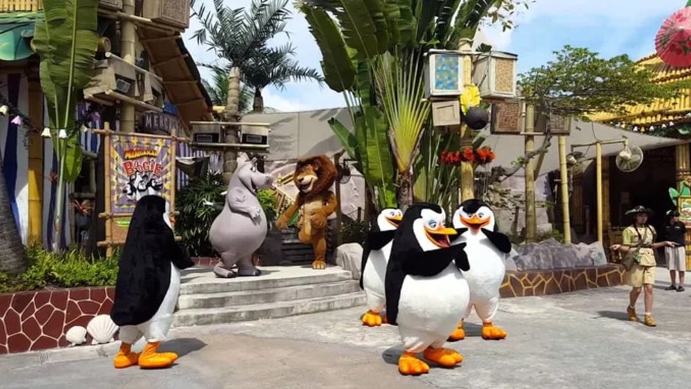 แก๊งเพนกวินสุดป่วน อย่างสกิปเปอร์ โควาลสกี้ ไพรเวท และริโก้ ที่ Universal Studios Singapore
