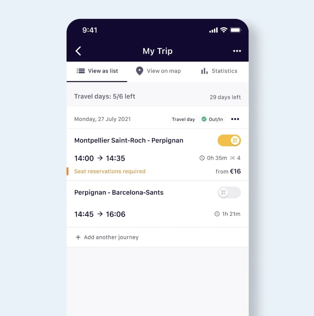 欧铁全境火车通行证