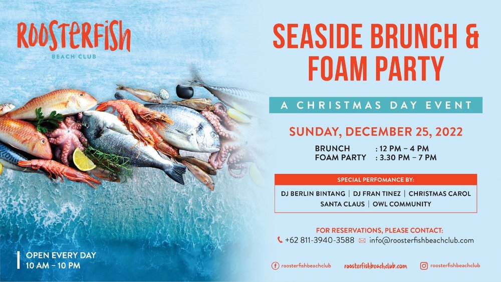 Seaside Brunch & Foam Party – Roosterfish Beach Club