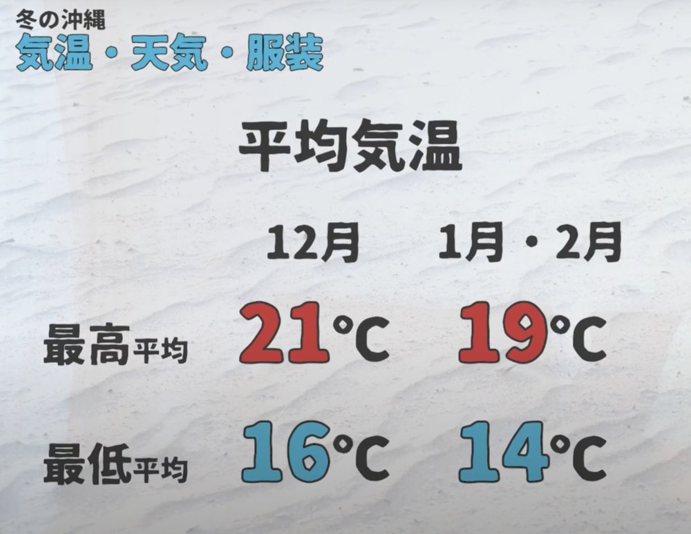 2022-23冬の沖縄情報