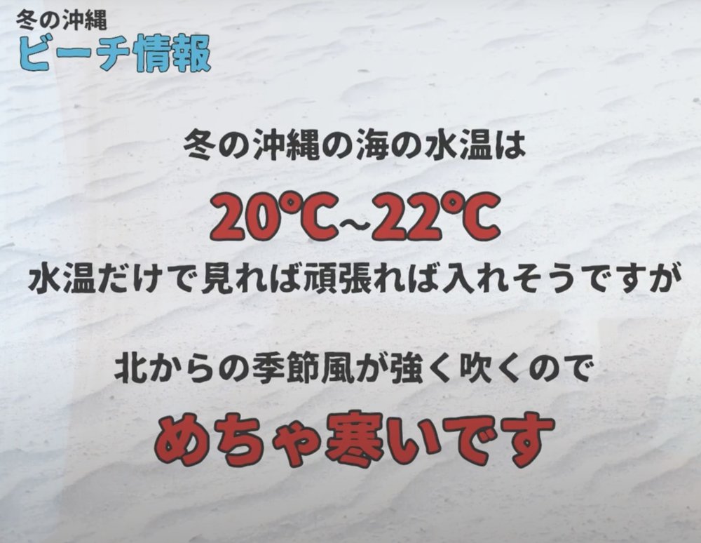 2022-23冬の沖縄情報