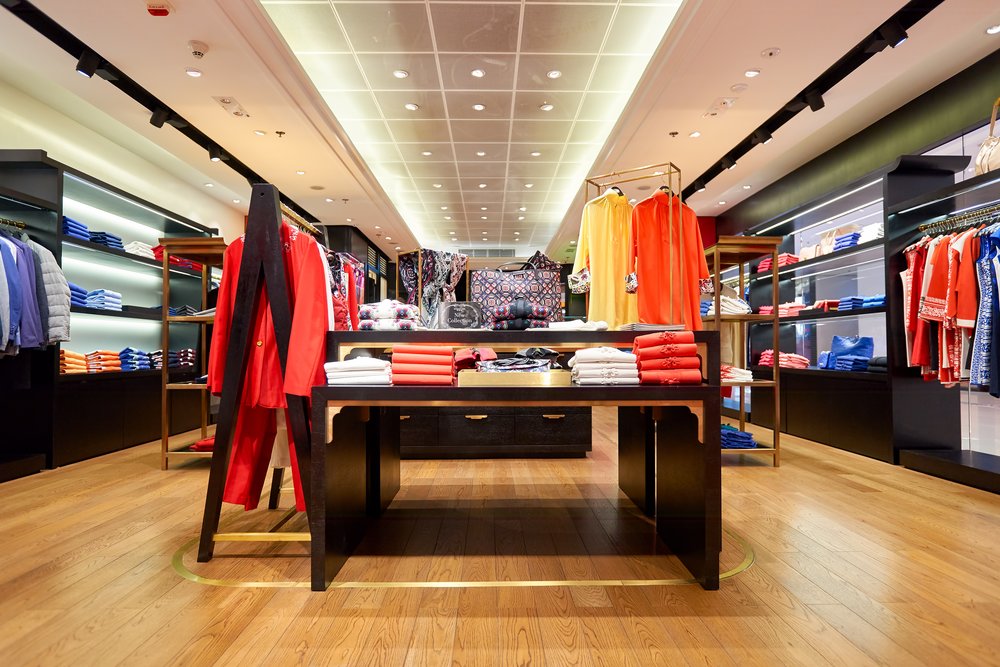 Inside a clothing store in Shanghai Tang