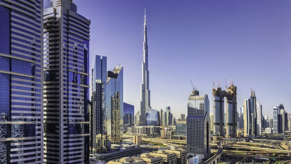 the skyline of Dubai