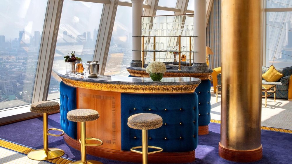 bar area of the Club One Bedroom Suite at Burj Al Arab Jumeirah