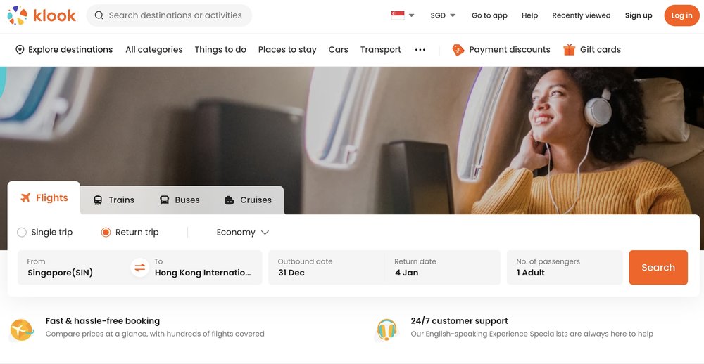 hong kong 3d2n itinerary flight
