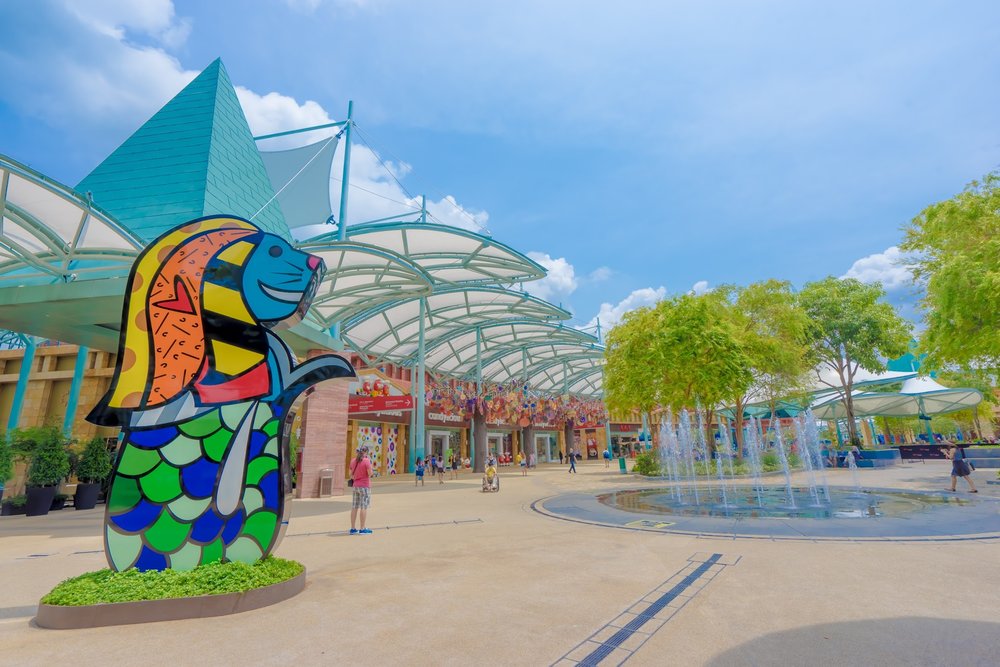 เมอร์ไลออนแบบกราฟิค ตั้งอยู่ในเกาะเซ็นโตซ่า | รูปภาพจาก kosublog.com