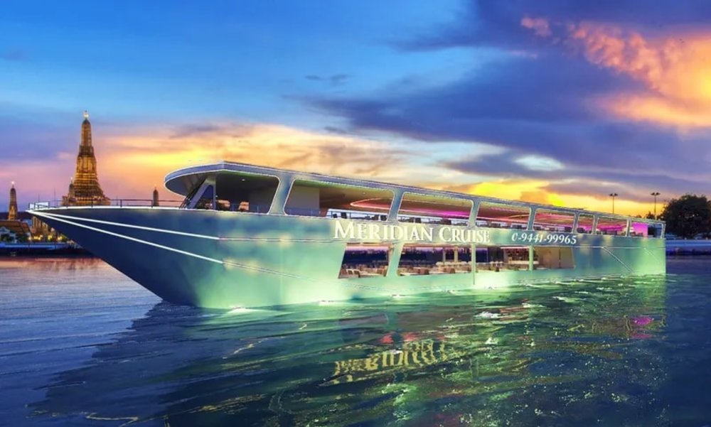 แพ็กเกจล่องเรือเมอริเดียน ครูซ (Meridian Cruise) พร้อมรับประทานอาหารค่ำในกรุงเทพฯ