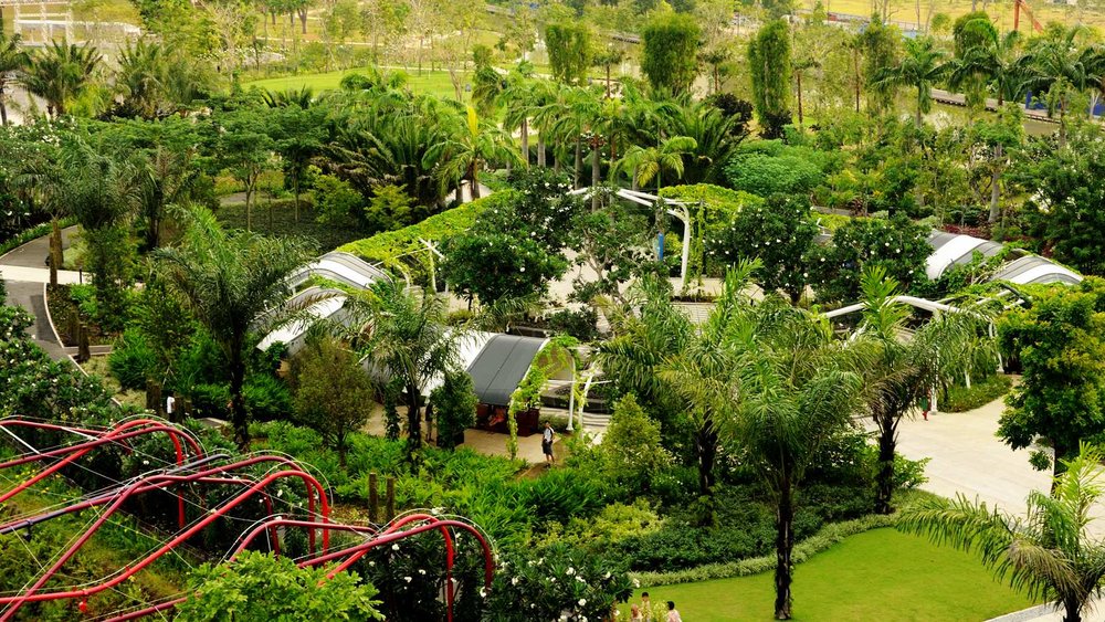 ภาพมุมสูงของ Colonial Garden, ขอบคุณรูปภาพจาก www.gardensbythebay.com.sg