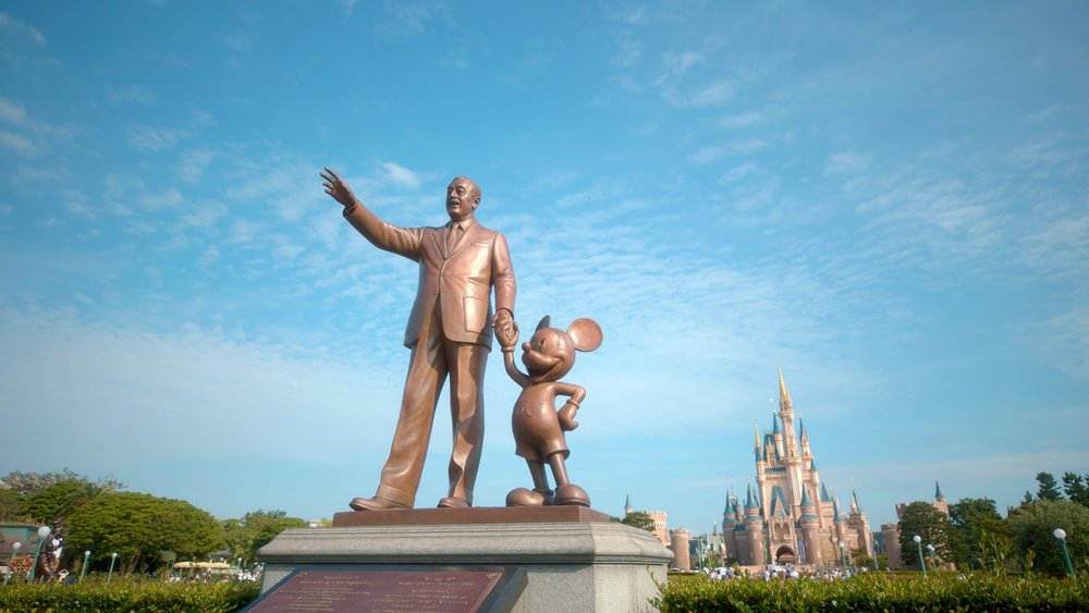 a status of walt disney and mickey mouse