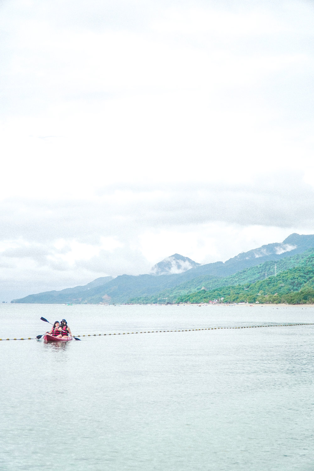 two girls on a kayak