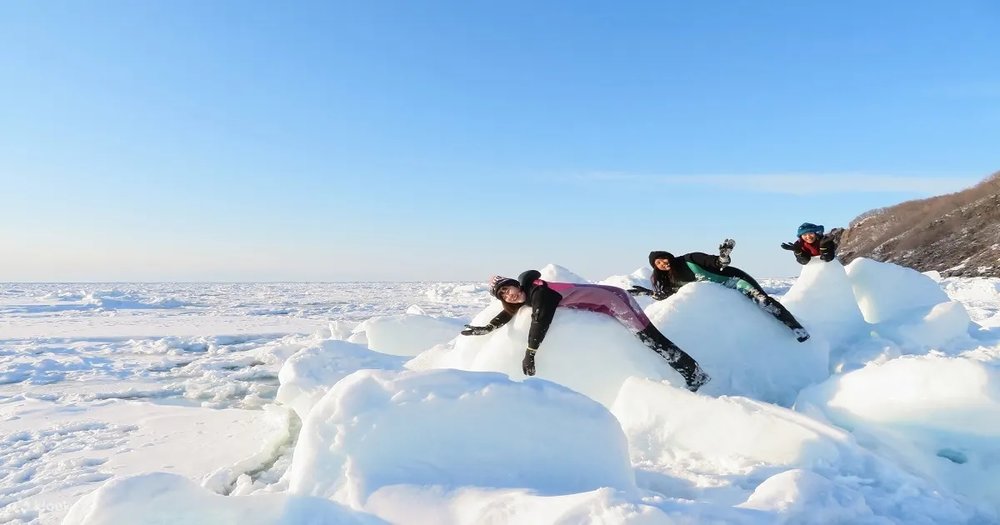 Drift Ice Walking in Shiretoko