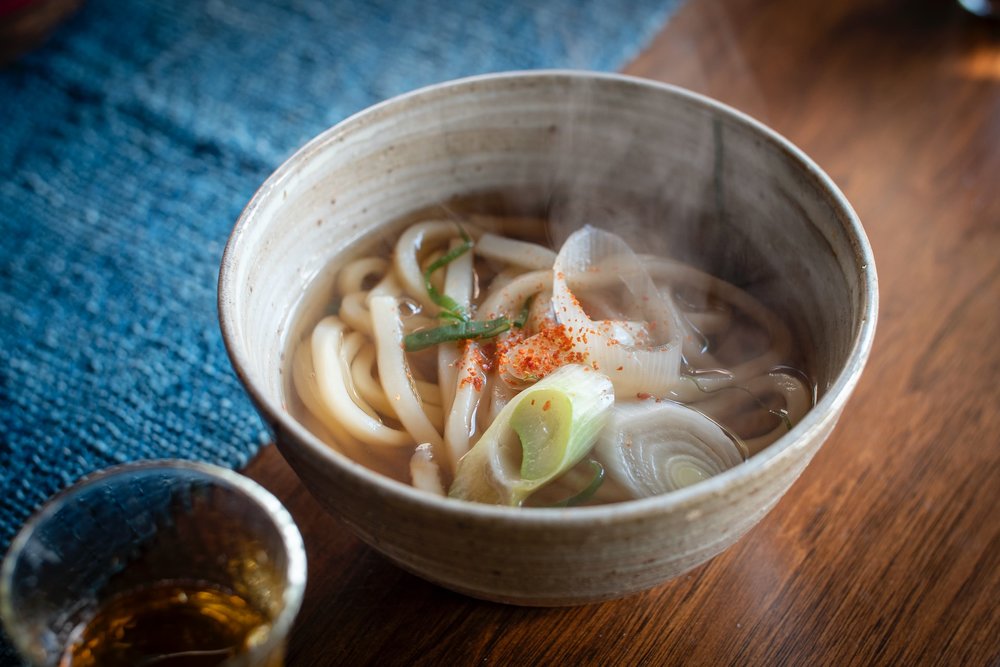 bowl of udon soup