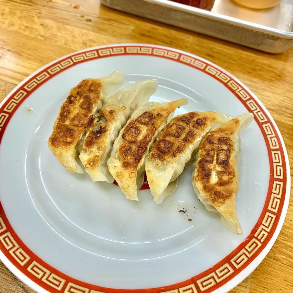 gyoza on a plate