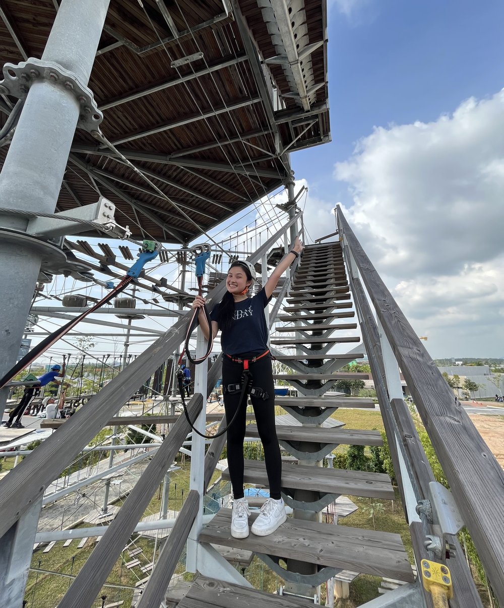 Rope course challenge at Discovery Park Gamuda Cove Selangor