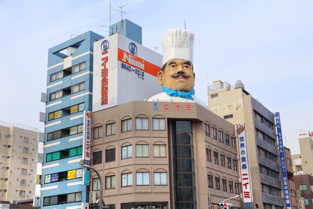 iconic building in kappabashi