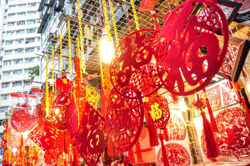 香港　春節の飾り