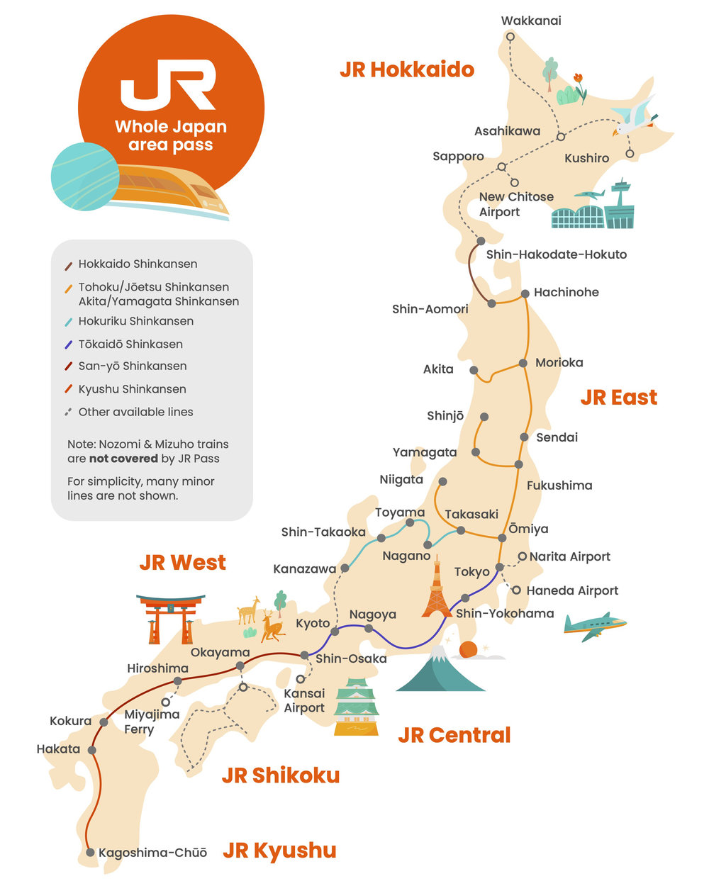 Japan Shinkansen Map