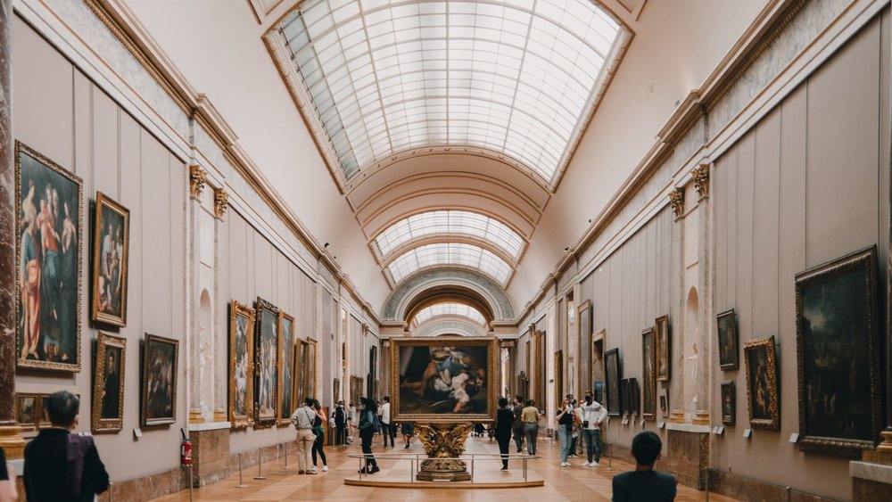 inside a Paris museum