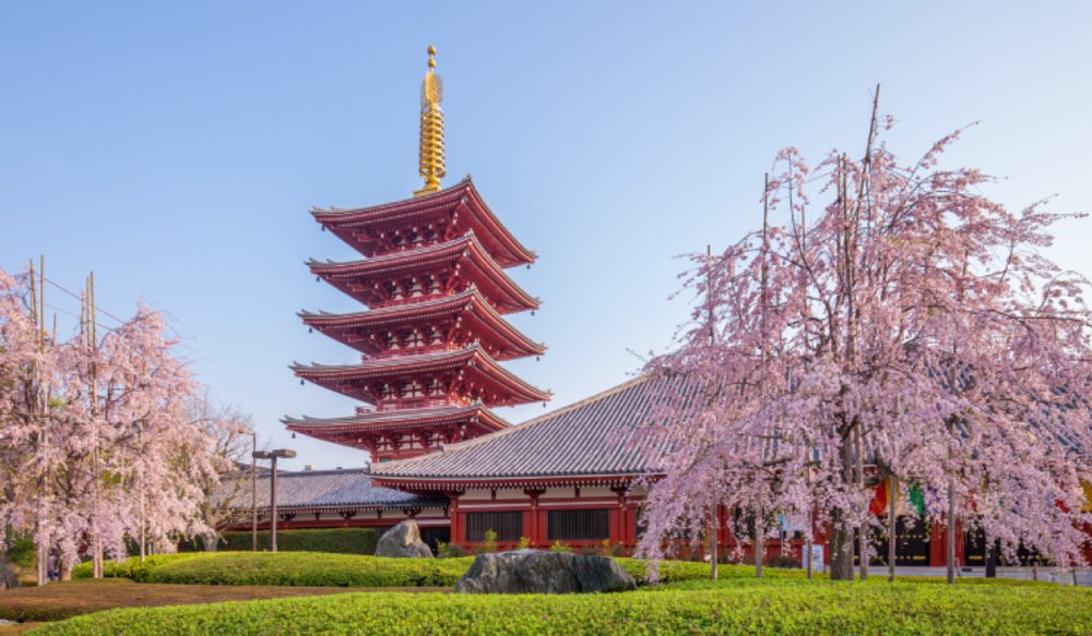 เจดีย์ห้าชั้น Sensoji Temple วัดเซ็นโซจิ
