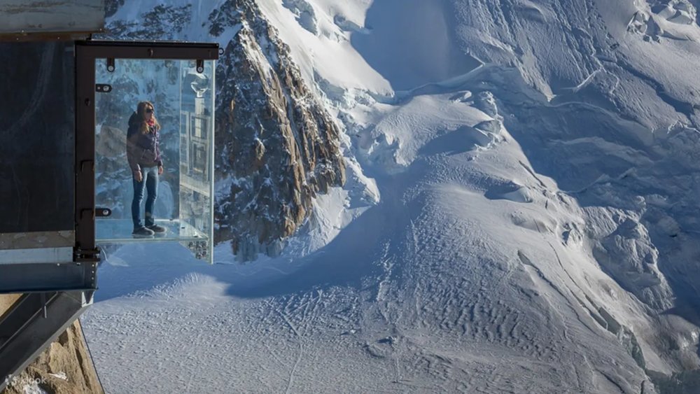 a woman inside the  "Step Into The Void"